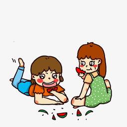 吃瓜卡通女图片,卡通女吃瓜图鉴